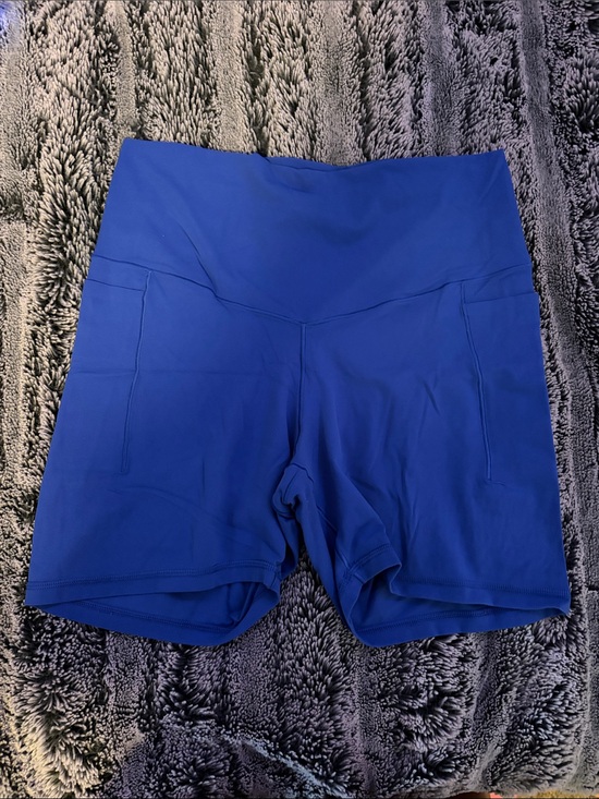 aerie Pants - Offline by Aerie High-Rise Bike Shorts in Royal Blue